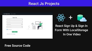 React Js Sign Up & Sign In Form With LocalStorage In One Video II ReactJs Projects  @HarshPathakNV
