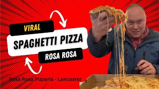Viral Spaghetti Pizza Review! I take on Rosa Rosa Pizzeria in Lancaster 10 Pound Pizza!
