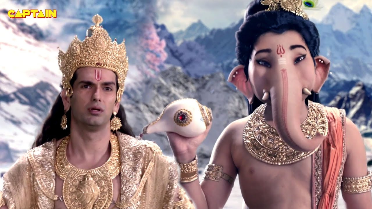 भगवान विष्णु का शंख लेकर भागे भागे गणेश जी || विघ्नहर्ता गणेश