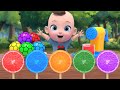 Color Balls &amp; Sing a Song | Five Little Monkeys Jumping On The Bed | Nursery Rhymes | Kindergarten