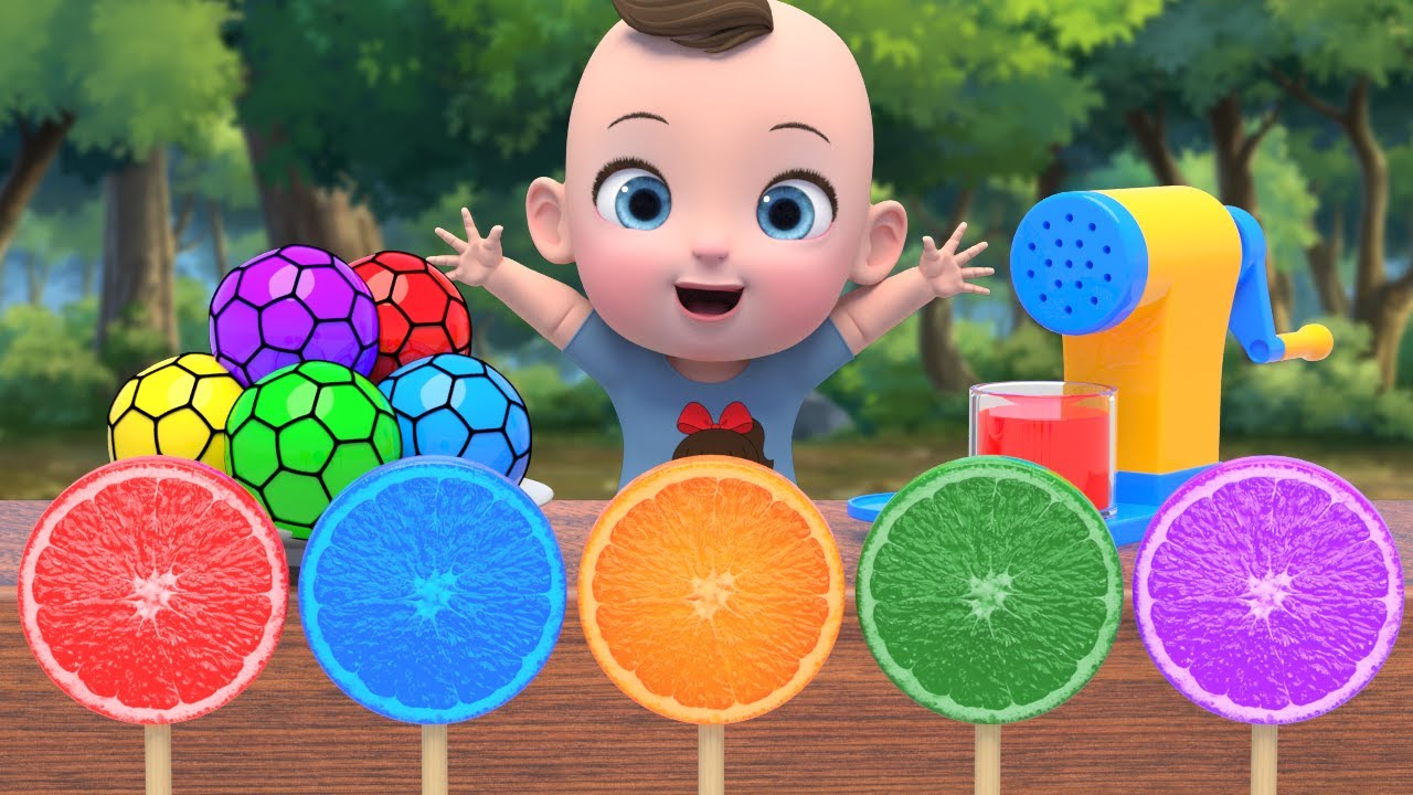 Color Balls & Sing a Song | Five Little Monkeys Jumping On The Bed | Nursery Rhymes | Kindergarten