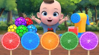 Color Balls &amp; Sing a Song | Five Little Monkeys Jumping On The Bed | Nursery Rhymes | Kindergarten