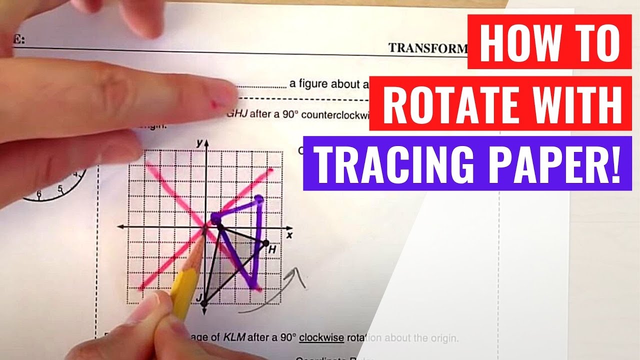 how to draw rotations with tracing paper youtube tracing graph paper