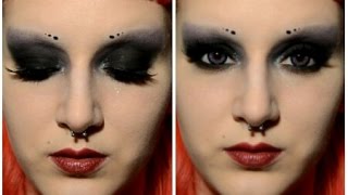 Extremely Simple Extravagant Goth Makeup Look
