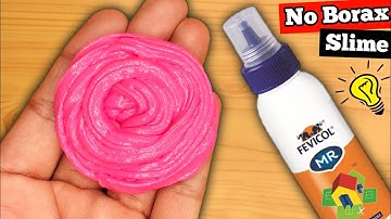 MINI NO BORAX FEVICOL SLIME😱 How to make Slime with Fevicol without Clear Glue and Borax Activator