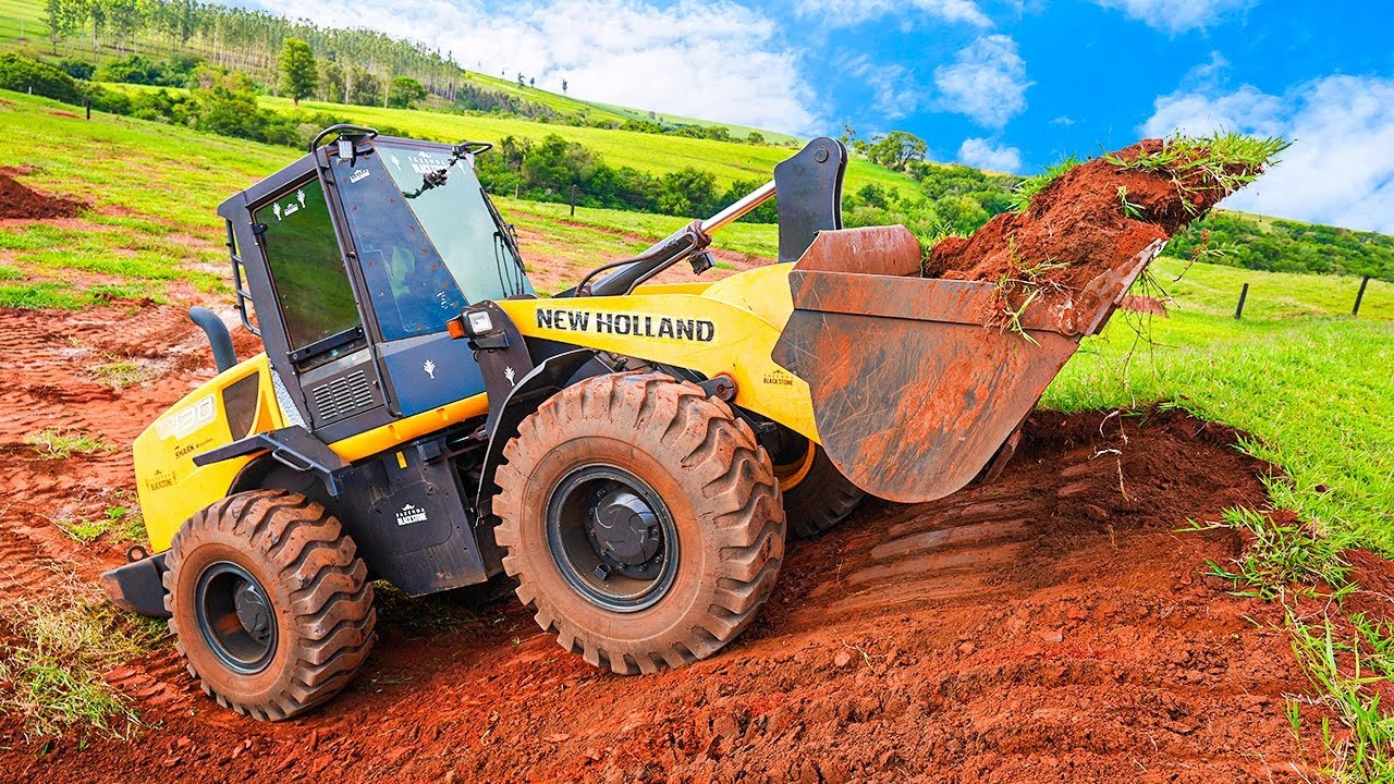 MEU PRIMEIRO SERVIÇO COM A PÁ CARREGADEIRA NA FAZENDA !