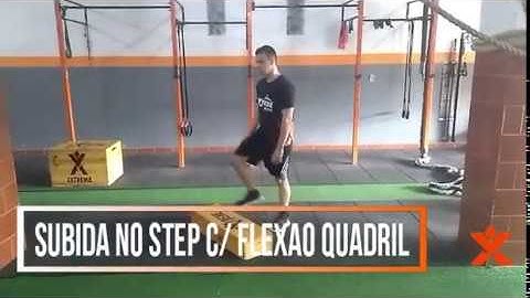 SUBIDA NO STEP COM FLEXÃO DE QUADRIL - ESTÚDIO EXTREME