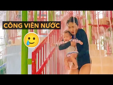 Video Lần đầu tiên Mây đi công viên nước - youtube