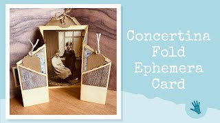 CONCERTINA FOLD EPHEMERA CARD - Junk Journal Tutorials