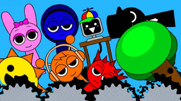 ALL SPRUNKI VS Shredder in Algodoo😈 | Algodoom #5