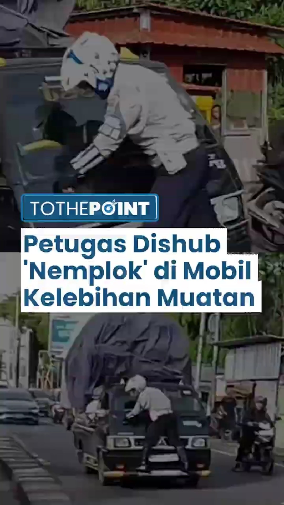 Viral Petugas Dishub Depok 'Nemplok di Kaca Mobil Pikap Muatan Berlebih, Pengendara Ogah Menepi