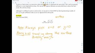 Calculus III - Unit 3 Section 2 - Limits of Multivariable Functions Part 1