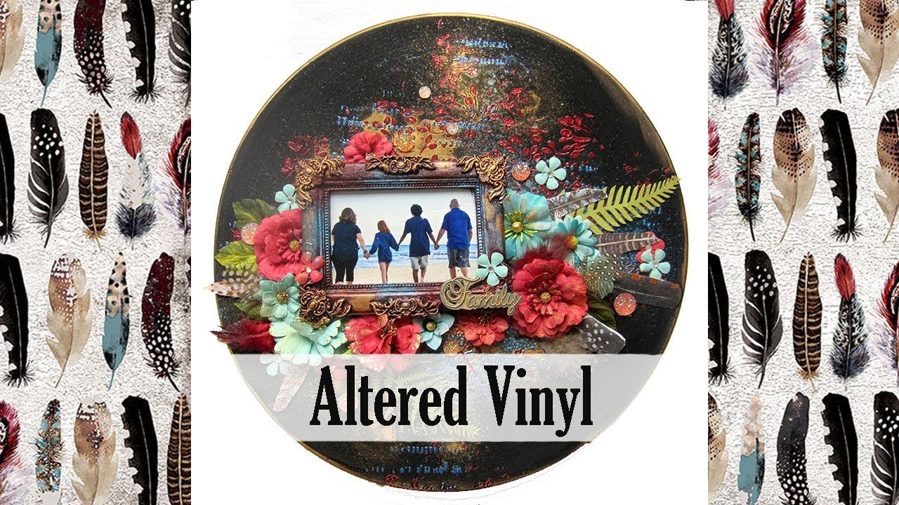 Altered Vinyl Art---Ideas that will Blow Your Mind!! card making happy birthday