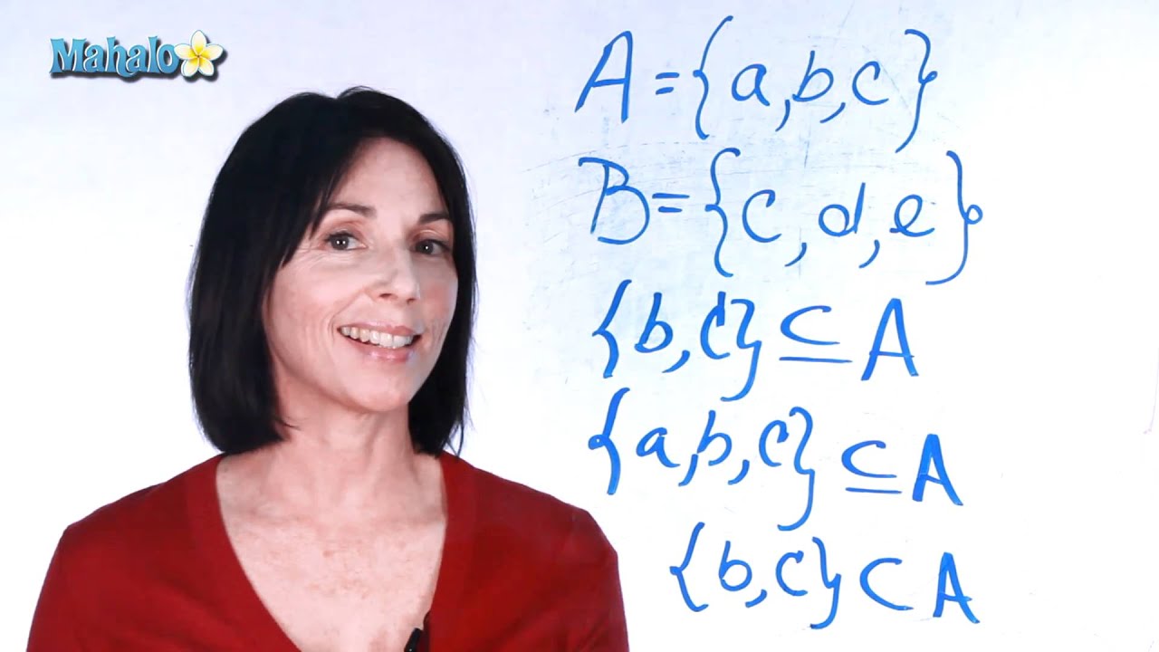 Subsets and Proper Subsets - YouTube