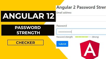 How to check Password Strength Check in Angular 12 ?