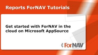 Get started with ForNAV in the cloud on Microsoft AppSource