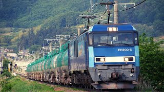 JR貨物EH200-10ブルーサンダー 篠ノ井線石油貨物列車