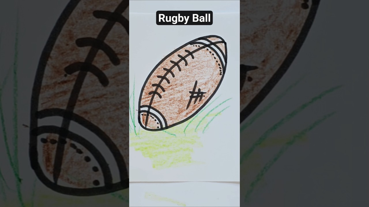 Как нарисовать мяч для регби? Пошаговое руководство по рисованию (спортивный рисунок)