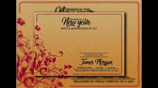HOW TO DESIGN BIRTH ANNOUNCEMENT CARD USING PHOTOSHOP CS6