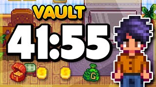 I finished the Vault as fast as possible in Stardew Valley!