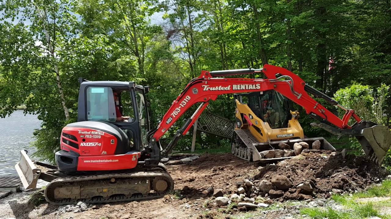 Kubota KX057 and Skid Steer Demo - YouTube
