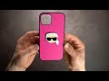 Iphone 13 szrira karl lagerfeld ikonik karl head pu tok pink