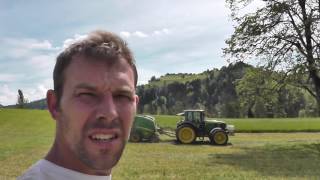 Grünschnittroggen Schwaden Und Pressen