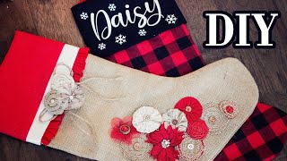How to Sew an Easy Christmas Stocking  | DIY Custom Christmas Stocking Tutorial [FREE PATTERN]