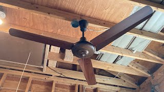 NIB Sanyo EF-56FCP woodgrain industrial ceiling fan