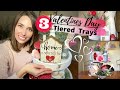 VALENTINES DAY TIERED TRAY IDEAS/DECORATE WITH ME /HOW TO DECORATE A TIERED TRAY/DOLLAR TREE DECOR