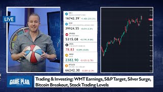 Trading \u0026 Investing: WMT Earnings, S\u0026P Target, Silver Surge, Bitcoin Breakout, Stock Trading Levels