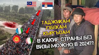 В какие страны можно попасть без визы гражданам Таджикистана Узбекистана Кыргызстана??? 2024