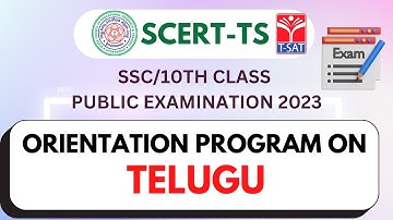 SCERT - Orientation Program on Telugu || SSC 10th Class Public Examination 2023 | T-SAT