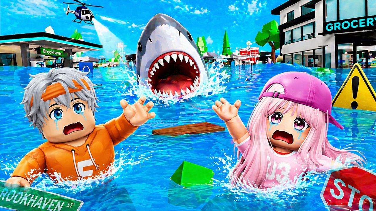 นํ้าท่วมเมือง Brookhaven 🏡 พี่กานต์พี่ตองจะรอดหรือไหม !! ( Roblox )