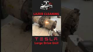 Laser Cleaning a Tesla Drive Unit! | Satisfying EV Restoration 🔥⚡