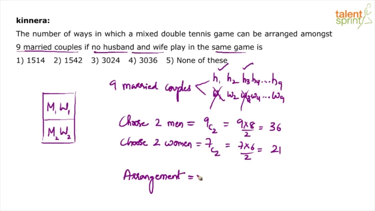 Permutations and Combinations | Advanced Example - 2 | Quantitative ...