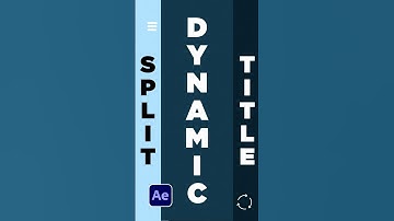 Dynamic Reactive Typography Animation in After Effects #tutorial
