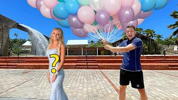 Asking my Crush to PROM with 10,000 Balloons!