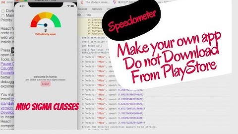 React Native App - Internet Speed Meter With Speedometer |  Muo Sigma Classes