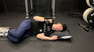sidelying dumbbell overhead press
