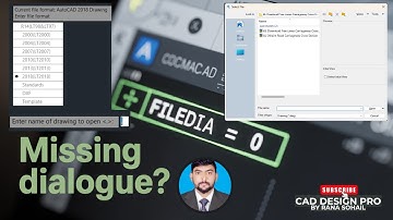 How to Fix Missing Dialog Box in AutoCAD-FILEDIA Command Explained #education #autocad #cadsoftware