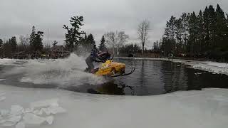 Pickerel Lake 2024 - Sleds Skimming Water