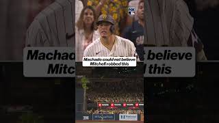 Machado could not believe this robbery ⚾ #padres #mlb #baseball #playoffs