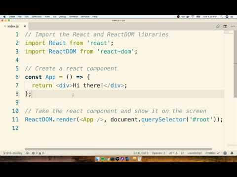 2.2  Converting HTML to JSX | Modern React with Redux [2019 Update]