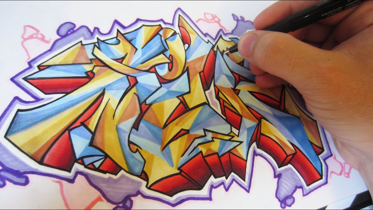 Wildstyle Bevel Graffiti Piece