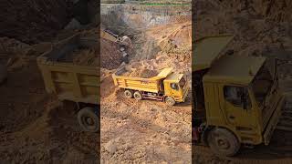 Amazing Skills Operator Excavator CAT 330GC Loading Trucks #shorts