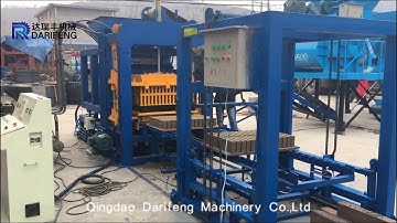 QT6 15 automatic hydraulic concrete hollow solid paver block making machine