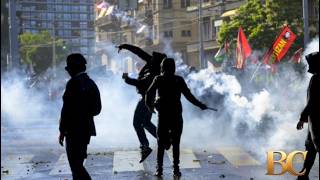 Protesters in Geneva clash with police ahead of the G7 summit in nearby France