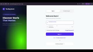 BlogBench — Full-Stack Blogging Platform | React + Go + MySQL