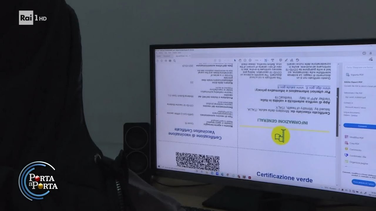 No Vax, soluzioni per evitare il Green Pass - Porta a porta 09/12/2021